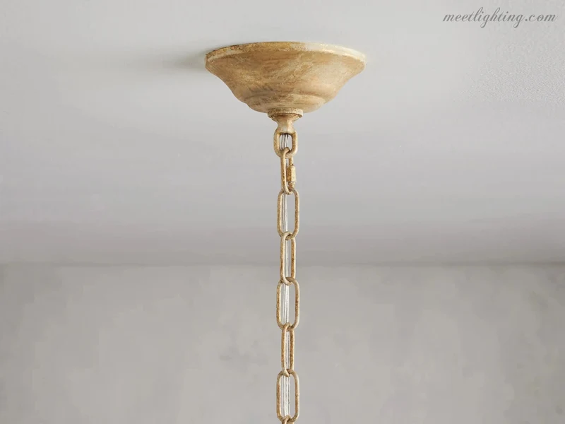 Kroonluchter met Bladgoud Afwerking 6-12 Lichtpunten Hanglamp Handgemaakt IJzer Verstelbaar Eettafel | Sansoti