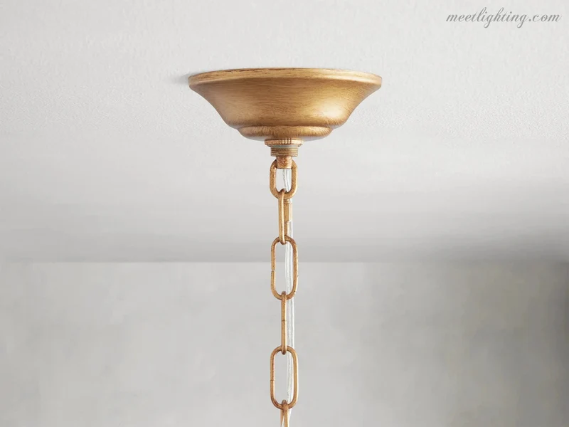 Kroonluchter met Bladgoud Afwerking 6-12 Lichtpunten Hanglamp Handgemaakt IJzer Verstelbaar Eettafel | Sansoti