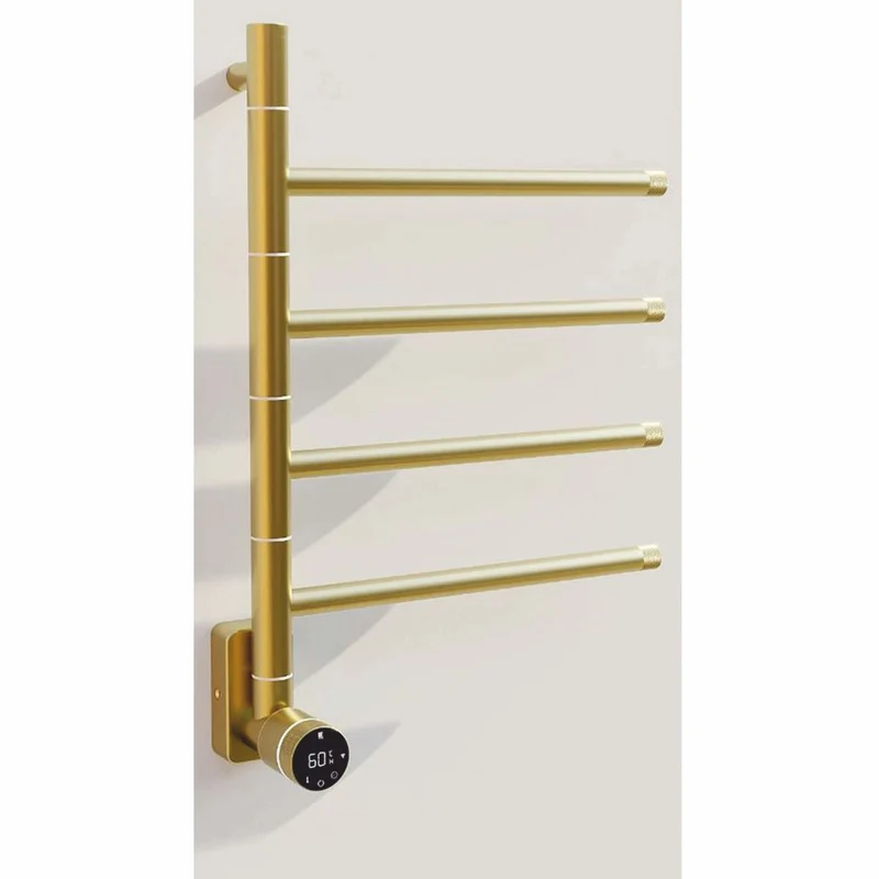 Casa Padrino Elektrischer Luxus Handtuchwärmer Gold 41 x H. 58 cm - Badezimmer Zubehör