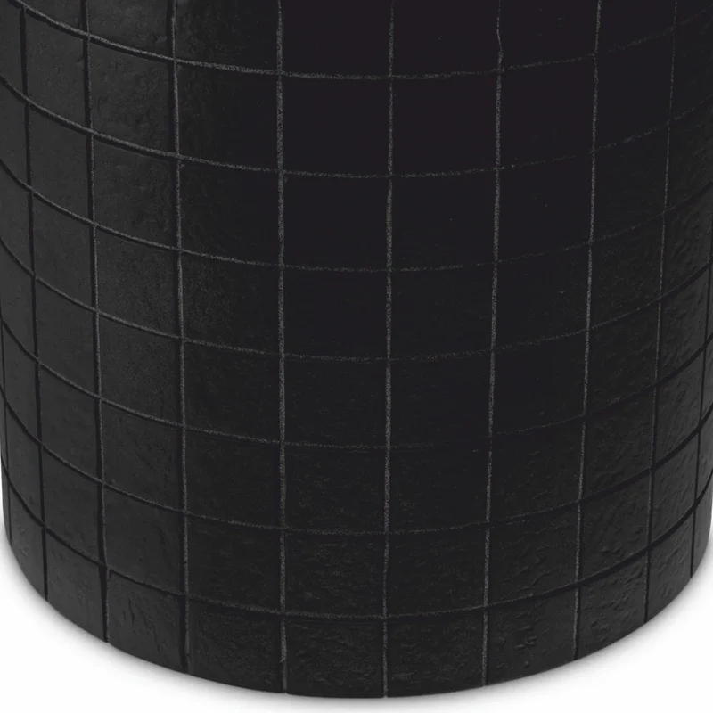 Casa Padrino Luxus Beistelltisch mit Glasplatte Schwarz H. 52 cm - Luxus Möbel