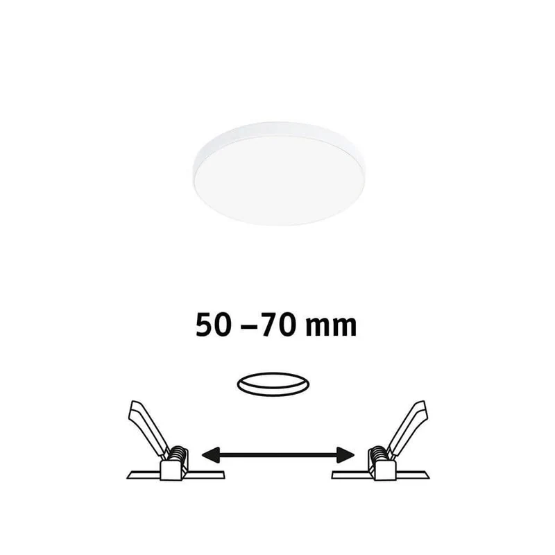 VariFit LED Einbaupanel Veluna Edge Weiß Ø 9cm