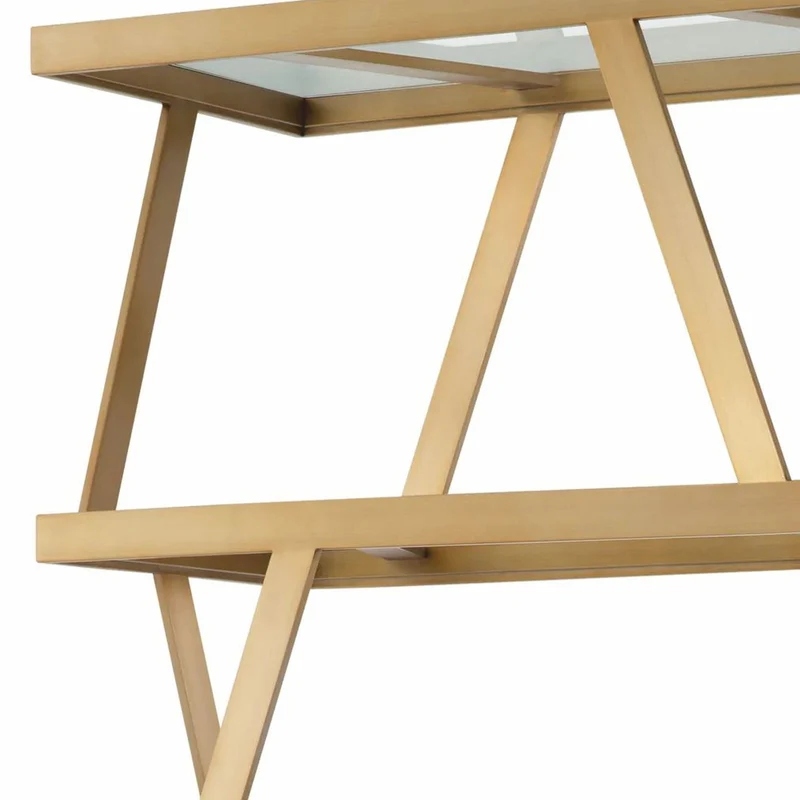 Casa Padrino Luxus Regalschrank Messing H. 209,5 cm - Luxus Hotel Möbel