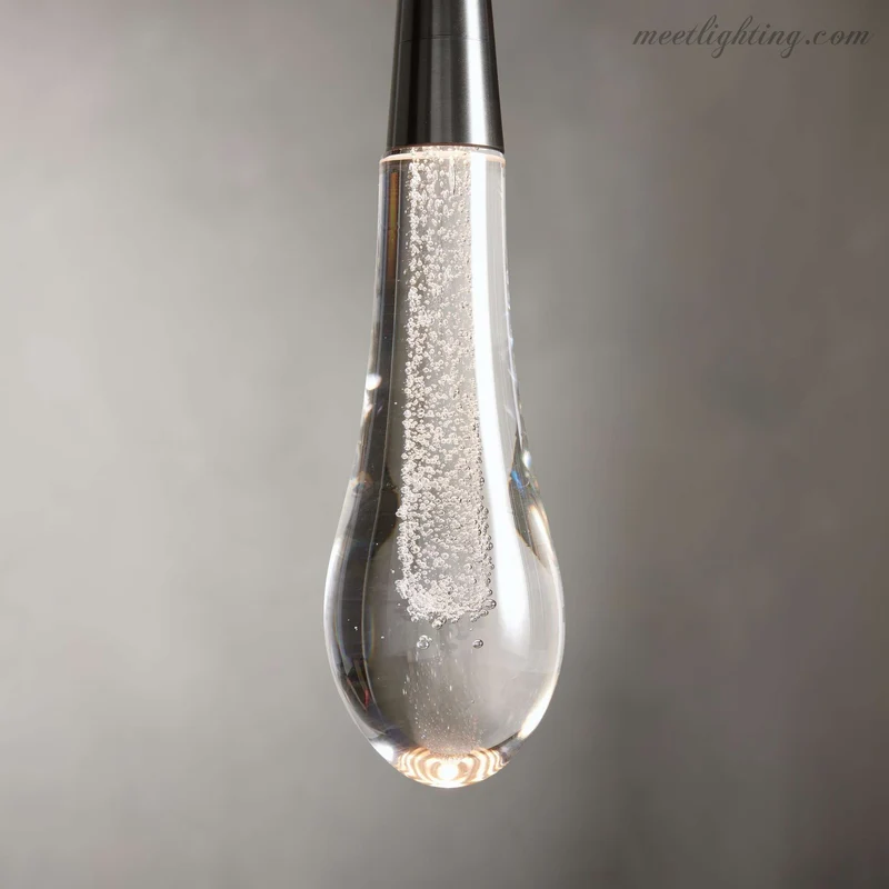 LED Hanglamp Gezaaid Glas Druppelvorm Dimbaar Verstelbaar Messing Brons Nikkel Eetkamer Woonkamer Modern | Sansoti