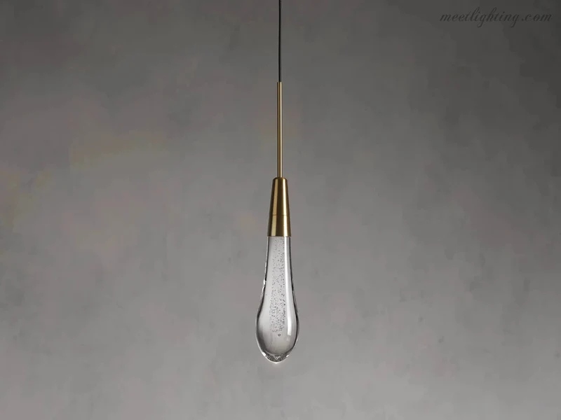 LED Hanglamp Gezaaid Glas Druppelvorm Dimbaar Verstelbaar Messing Brons Nikkel Eetkamer Woonkamer Modern | Sansoti