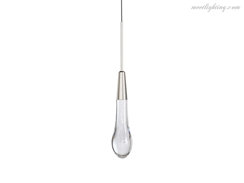 LED Hanglamp Gezaaid Glas Druppelvorm Dimbaar Verstelbaar Messing Brons Nikkel Eetkamer Woonkamer Modern | Sansoti