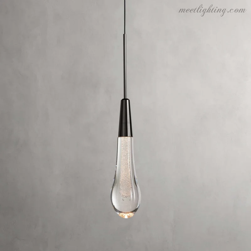 LED Hanglamp Gezaaid Glas Druppelvorm Dimbaar Verstelbaar Messing Brons Nikkel Eetkamer Woonkamer Modern | Sansoti