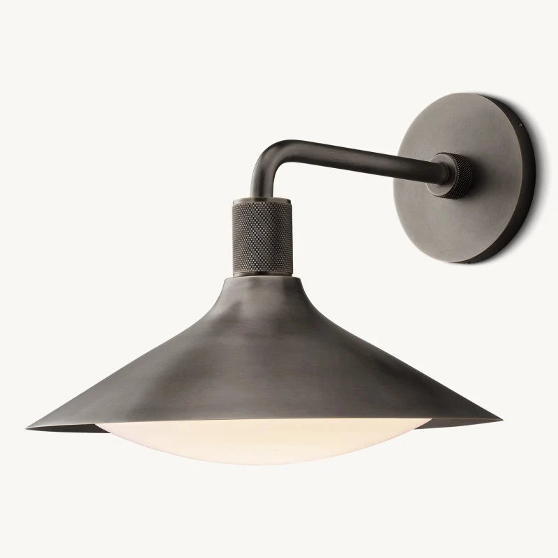 Wandlamp Messing Melkglas Taps Modern Industrieel Dimbaar Sfeerlicht Slaapkamer Woonkamer Hal Wandverlichting | Sansoti
