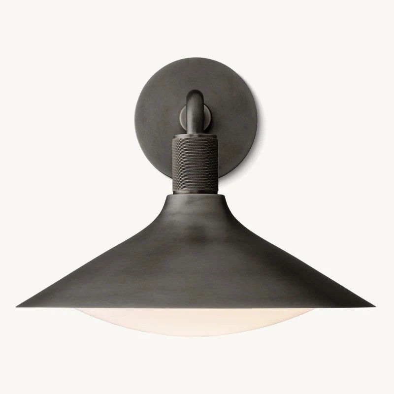 Wandlamp Messing Melkglas Taps Modern Industrieel Dimbaar Sfeerlicht Slaapkamer Woonkamer Hal Wandverlichting | Sansoti