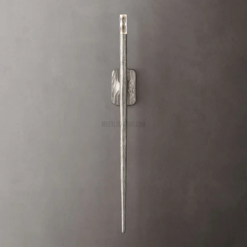 Smeedijzeren Wandlamp Verticaal Modern Design Messing Brons Tin voor Woonkamer Slaapkamer Hal Entree | Sansoti