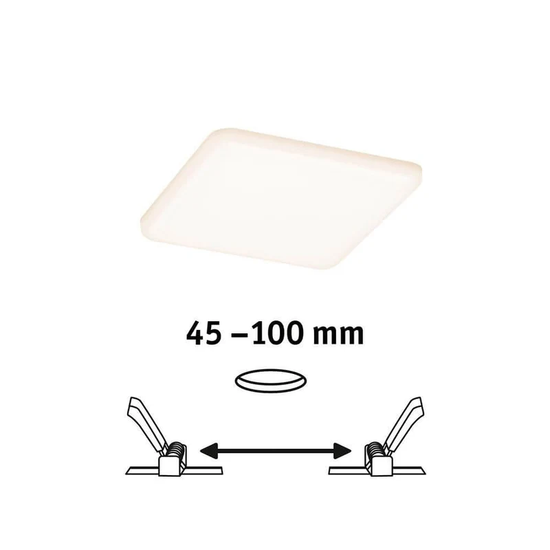 VariFit LED Einbaupanel Veluna Quadratisch Sataniert