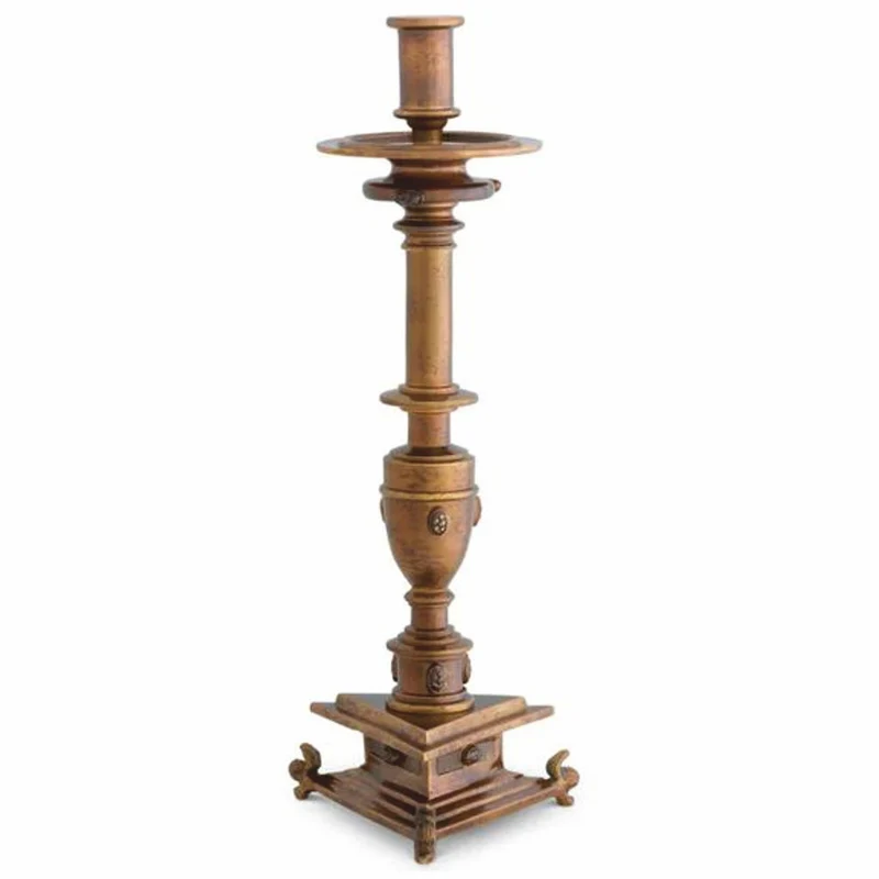 Casa Padrino Luxus Barock Kerzenständer Antik Gold H. 39,5 cm - Barock Deko