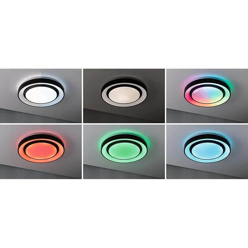 LED Deckenleuchte Rainbow RGB Schwarz Ø 47,5cm