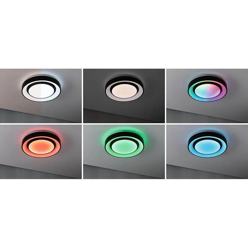 LED Deckenleuchte Rainbow Ø 37,5cm Schwarz