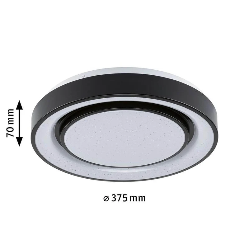 LED Deckenleuchte Rainbow Ø 37,5cm Schwarz