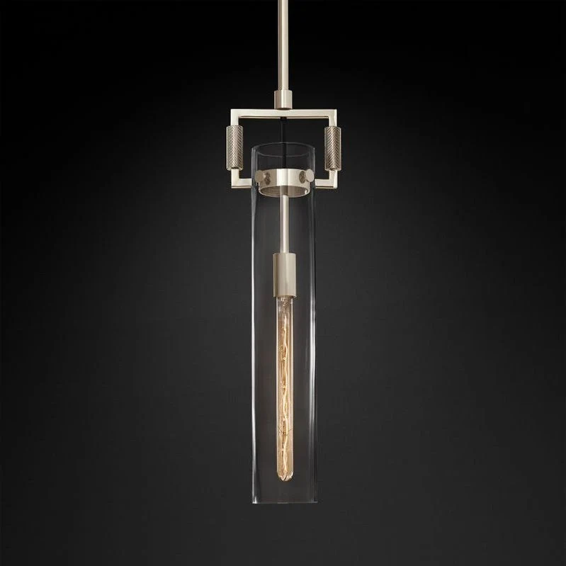 Industriële Hanglamp Cilinderglas Messing Verstelbaar Hoogte Edison Lamp Eetkamer Woonkamer Retro Verlichting | Sansoti