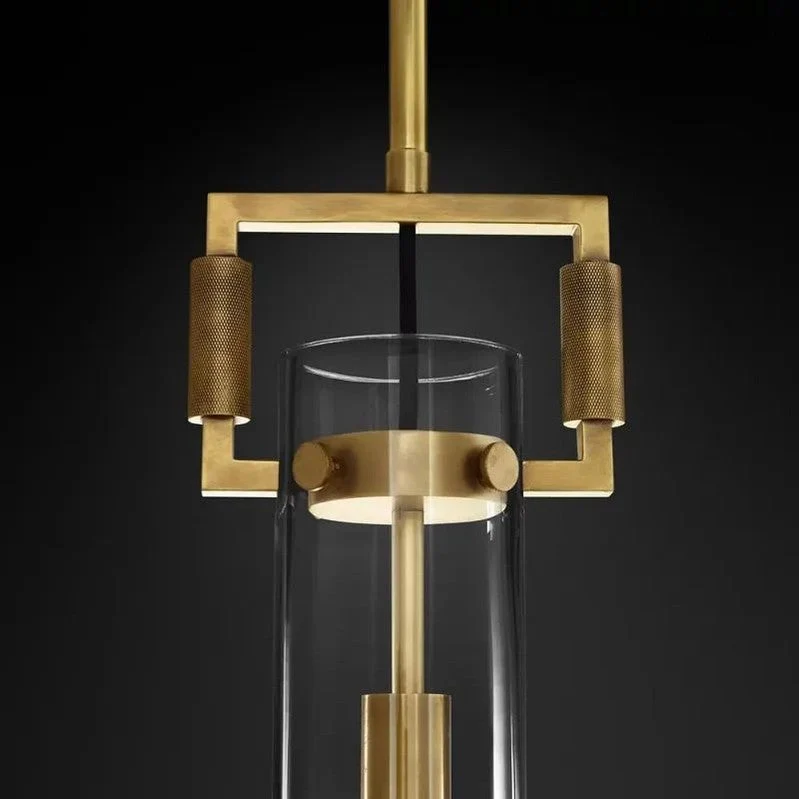 Industriële Hanglamp Cilinderglas Messing Verstelbaar Hoogte Edison Lamp Eetkamer Woonkamer Retro Verlichting | Sansoti