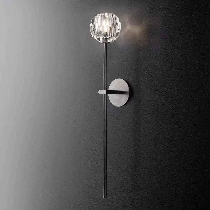 Kristallen Wandlamp met Messing Armatuur 28cm Hoog G9 Fitting voor Woonkamer Slaapkamer Entree Gangverlichting | Sansoti
