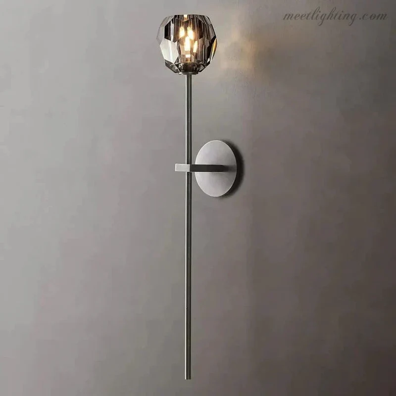 Kristallen Wandlamp met Messing Armatuur 28cm Hoog G9 Fitting voor Woonkamer Slaapkamer Entree Gangverlichting | Sansoti