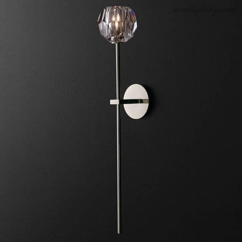 Kristallen Wandlamp met Messing Armatuur 28cm Hoog G9 Fitting voor Woonkamer Slaapkamer Entree Gangverlichting | Sansoti
