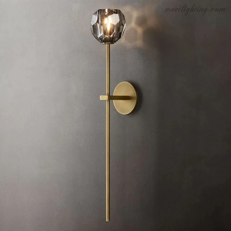 Kristallen Wandlamp met Messing Armatuur 28cm Hoog G9 Fitting voor Woonkamer Slaapkamer Entree Gangverlichting | Sansoti