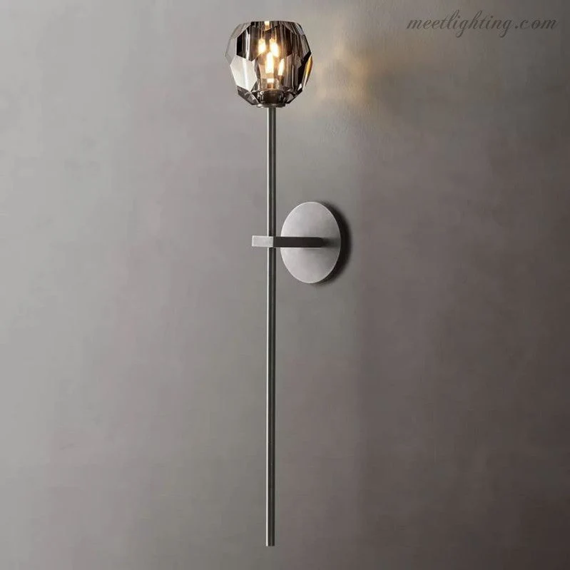 Kristallen Wandlamp met Messing Armatuur 28cm Hoog G9 Fitting voor Woonkamer Slaapkamer Entree Gangverlichting | Sansoti