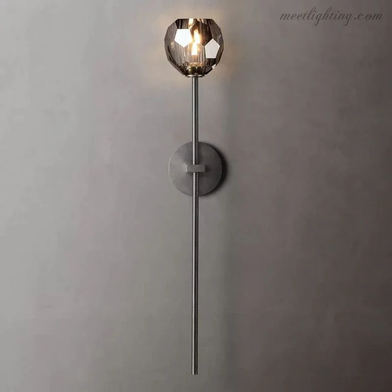Kristallen Wandlamp met Messing Armatuur 28cm Hoog G9 Fitting voor Woonkamer Slaapkamer Entree Gangverlichting | Sansoti