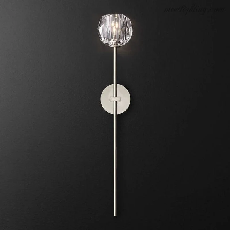 Kristallen Wandlamp met Messing Armatuur 28cm Hoog G9 Fitting voor Woonkamer Slaapkamer Entree Gangverlichting | Sansoti