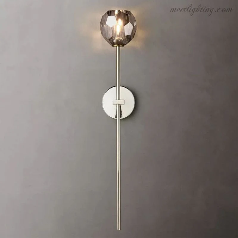 Kristallen Wandlamp met Messing Armatuur 28cm Hoog G9 Fitting voor Woonkamer Slaapkamer Entree Gangverlichting | Sansoti