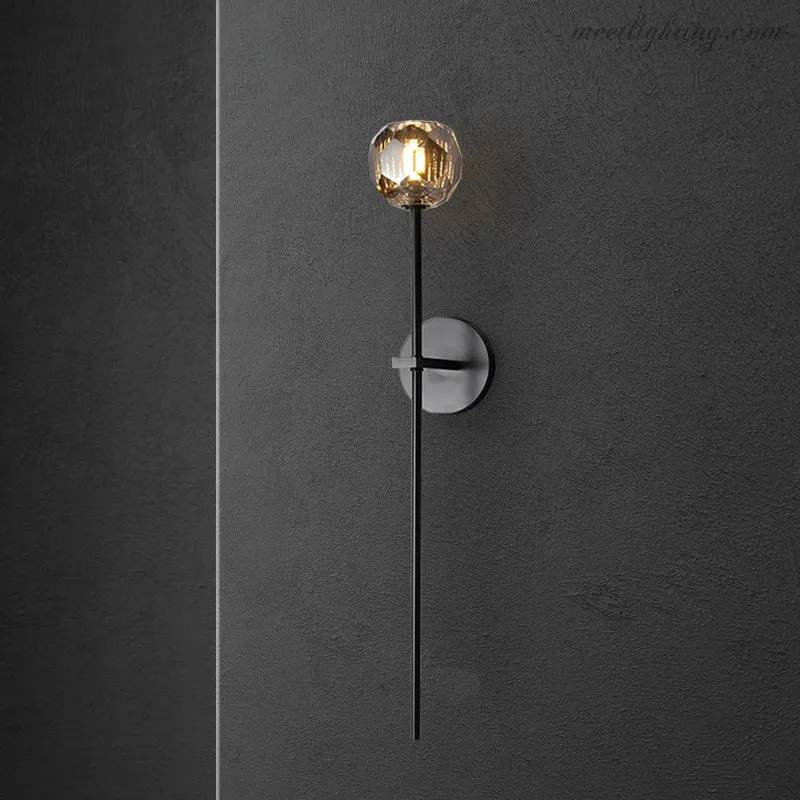 Kristallen Wandlamp met Messing Armatuur 28cm Hoog G9 Fitting voor Woonkamer Slaapkamer Entree Gangverlichting | Sansoti