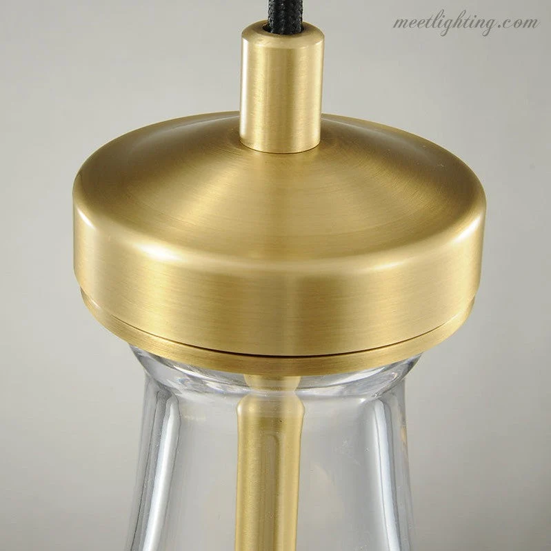 Ronde Kroonluchter Druppelglas Messing 46-152 cm Dimbaar E12 Eetkamer Woonkamer Slaapkamer Hanglamp Sfeerverlichting | Sansoti