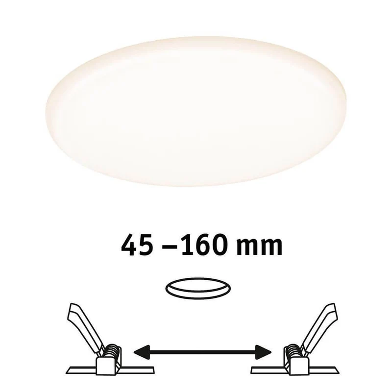 VariFit LED Einbaupanel Veluna Ø 18,5cm Satiniert IP44