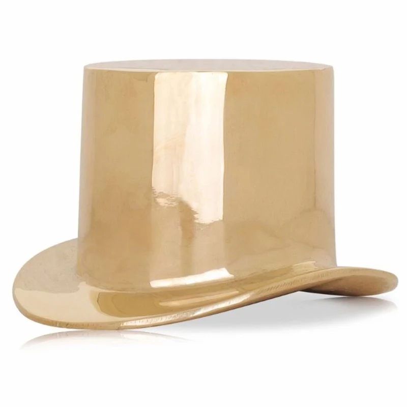 Casa Padrino Luxus Deko Bronze Zylinder Hut Gold 12 x 10 x H. 7 cm - Deko Accessoires
