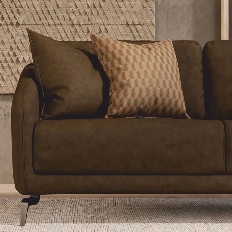 Casa Padrino Luxus Sofa Dunkelbraun / Schwarz 255 cm - Wohnzimmer & Hotel Möbel