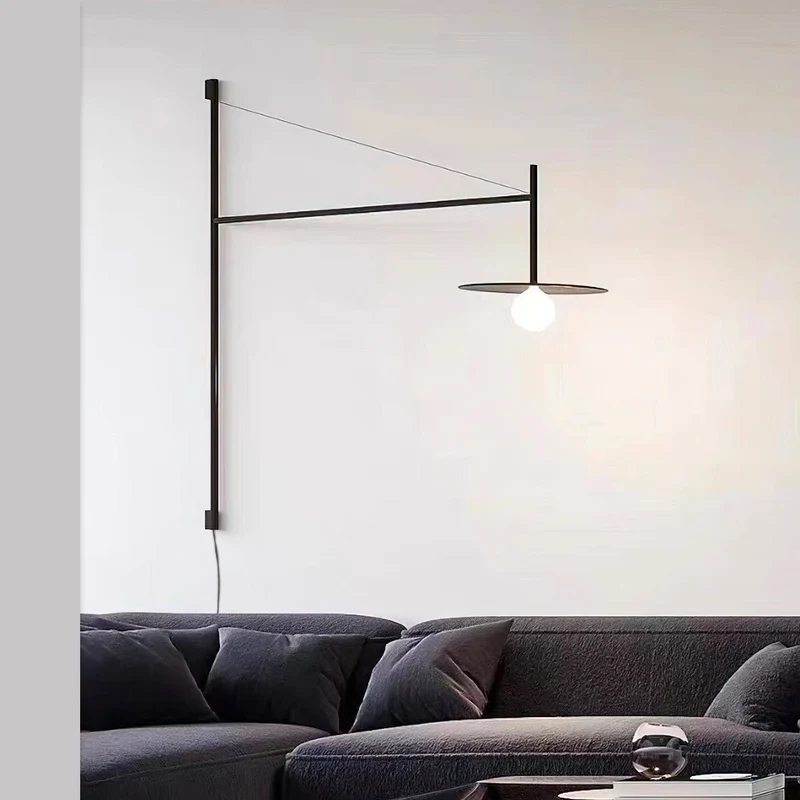 Verstelbare Wandlamp met Zwenkarm | Mondgeblazen Glazen Kap | Stekkermodel | Sansoti