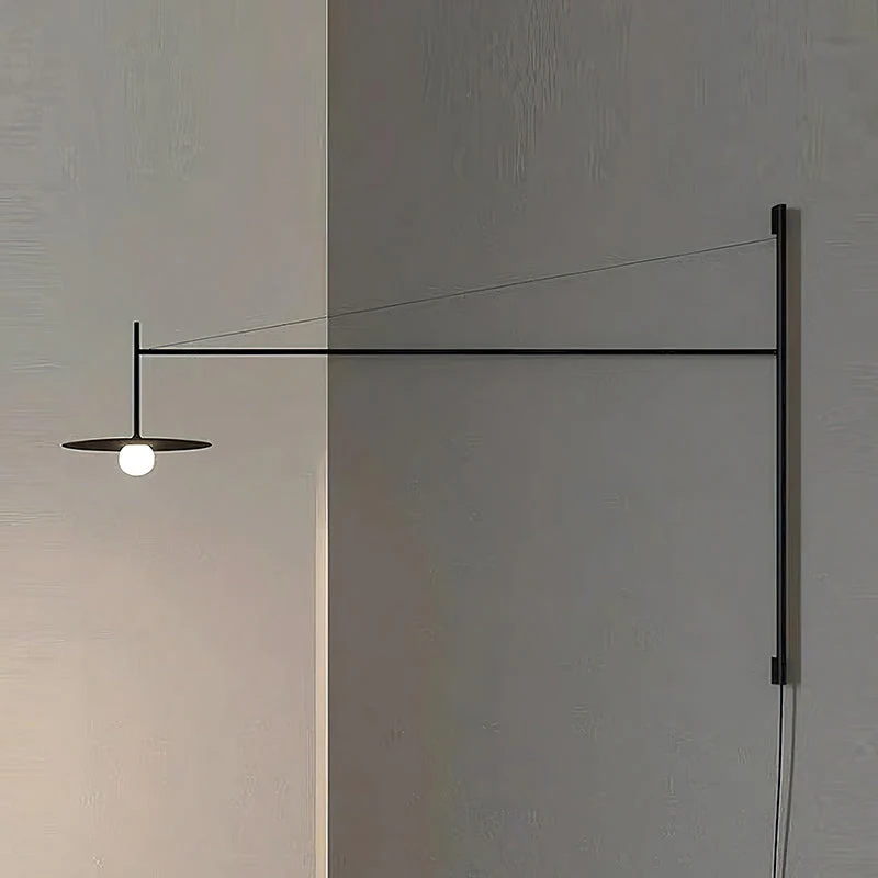 Verstelbare Wandlamp met Zwenkarm | Mondgeblazen Glazen Kap | Stekkermodel | Sansoti