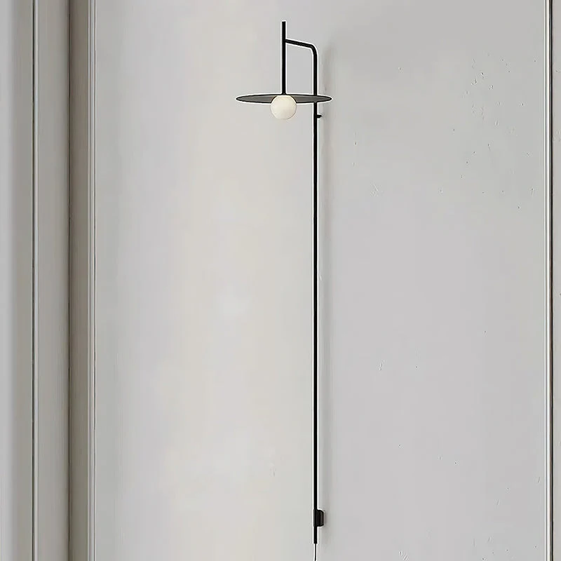 Verstelbare Wandlamp met Zwenkarm | Mondgeblazen Glazen Kap | Stekkermodel | Sansoti