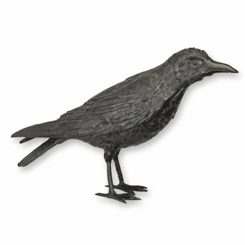 Casa Padrino Luxus Bronze Skulptur Vogel Rabe Schwarz 55,5 cm - Deko Figur