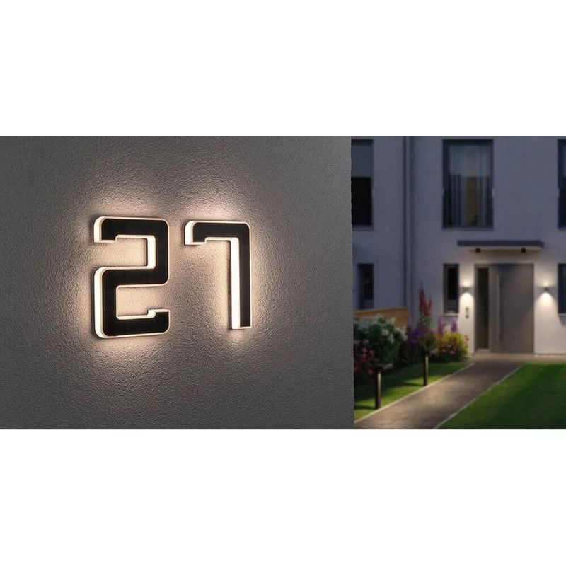 Solar LED Hausnummernleuchte Nummer 4