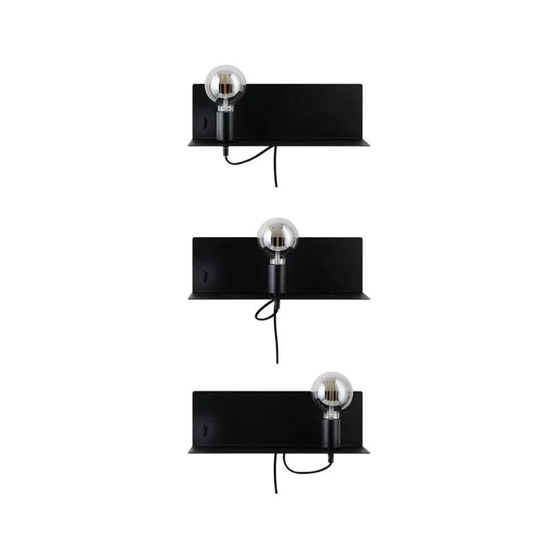 Wandleuchte Devara USB Schwarz