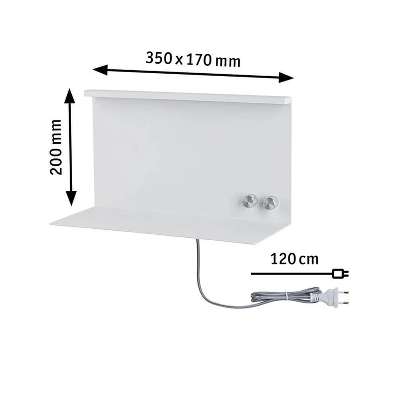 LED Wandlampe Jarina mit Ablage + USB Dimmbar