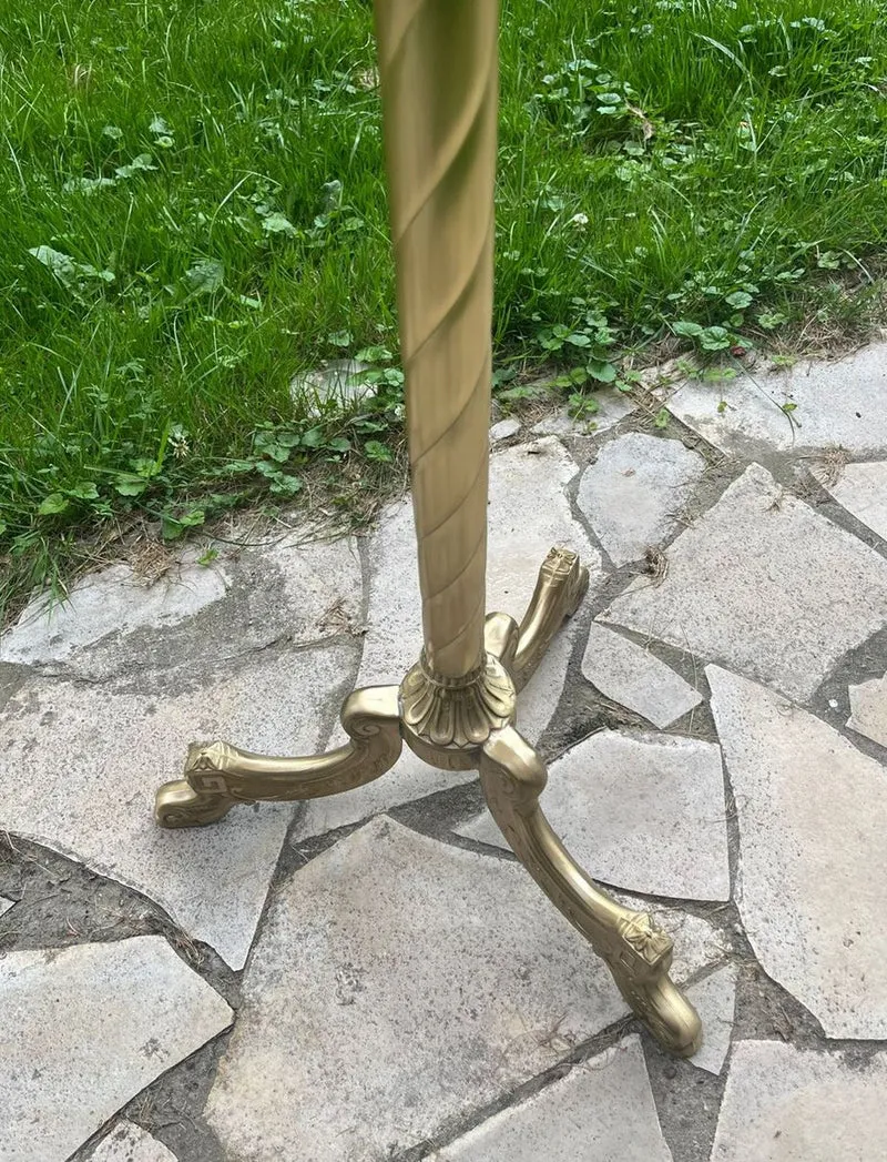 Casa Padrino Luxus Barock Dressboy aus Messing und Holz in Dunkelbraun, H. 133 cm - Eleganter Herrendiener für repräsentative Räume