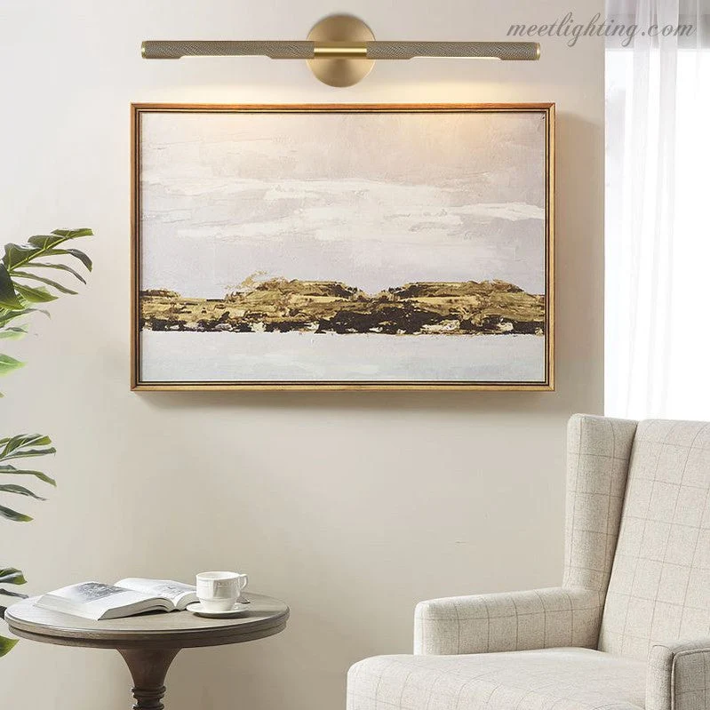 LED Schilderijlamp Messing 2-Lichts Wandlamp Modern Kunstverlichting Zwart Nikkel 18-30cm Museumverlichting | Sansoti