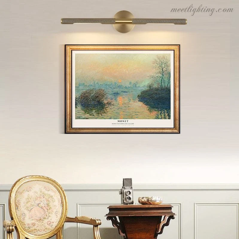 LED Schilderijlamp Messing 2-Lichts Wandlamp Modern Kunstverlichting Zwart Nikkel 18-30cm Museumverlichting | Sansoti