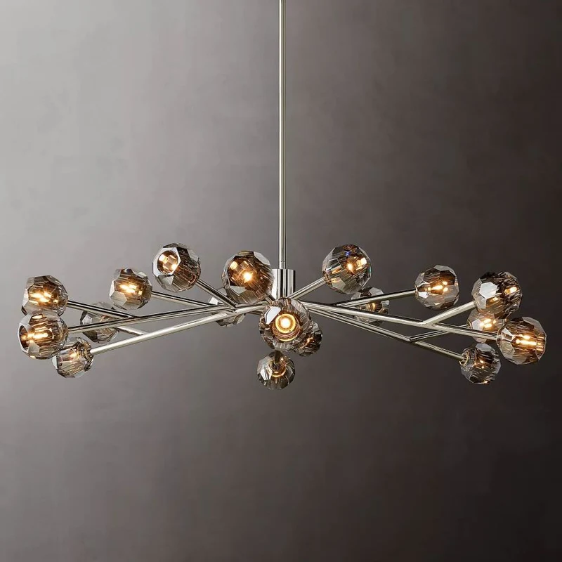 Ronde Kristallen Kroonluchter Messing K9 Kristal LED Hanglamp Eetkamer Woonkamer Entree Chique Luxe Verlichting | Sansoti