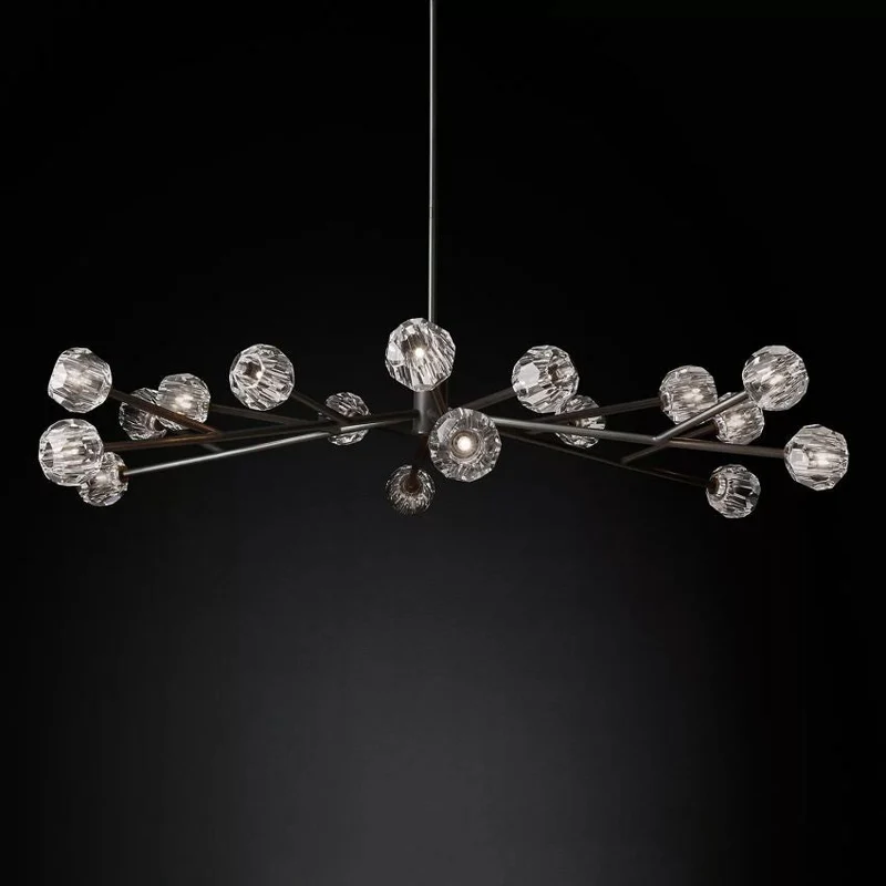 Ronde Kristallen Kroonluchter Messing K9 Kristal LED Hanglamp Eetkamer Woonkamer Entree Chique Luxe Verlichting | Sansoti