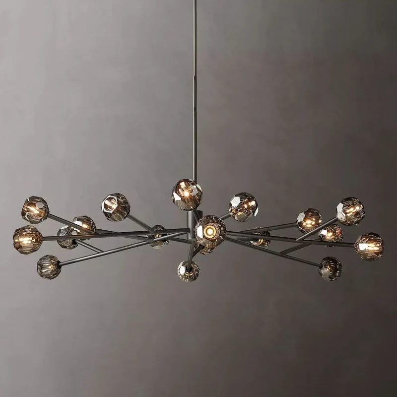 Ronde Kristallen Kroonluchter Messing K9 Kristal LED Hanglamp Eetkamer Woonkamer Entree Chique Luxe Verlichting | Sansoti