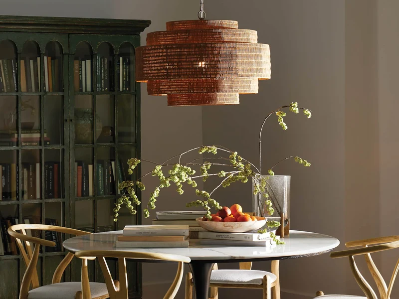 Gevlochten Rotan Kroonluchter Gelaagd IJzeren Frame Verstelbare Hoogte Hanglamp Eetkamer Woonkamer Verlichting | Sansoti