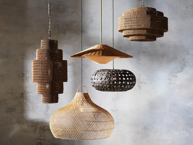 Gevlochten Rotan Kroonluchter Gelaagd IJzeren Frame Verstelbare Hoogte Hanglamp Eetkamer Woonkamer Verlichting | Sansoti