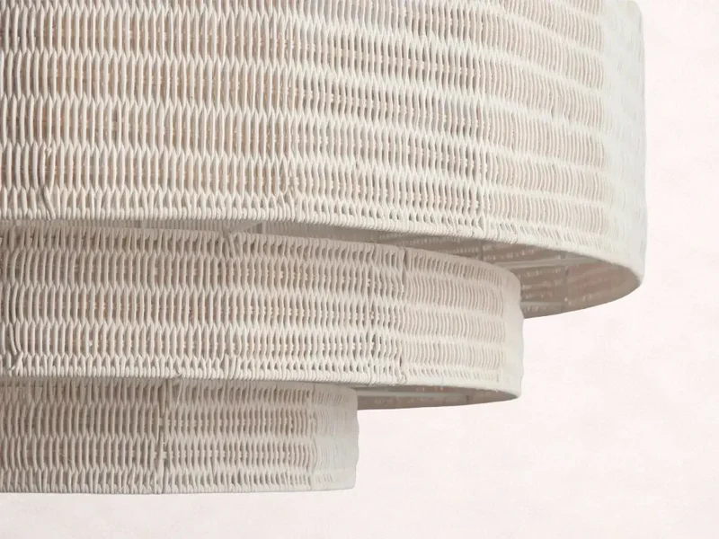 Gevlochten Rotan Kroonluchter Gelaagd IJzeren Frame Verstelbare Hoogte Hanglamp Eetkamer Woonkamer Verlichting | Sansoti