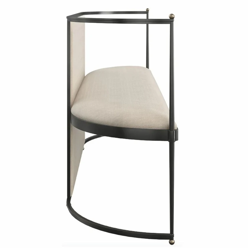 Casa Padrino Luxus Sitzbank Beige / Bronze / Gold 170 cm - Wohnzimmer & Hotel Möbel